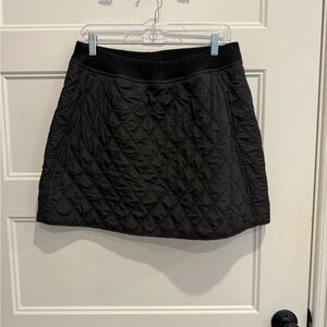 Prana Quilted Black Mini Skirt